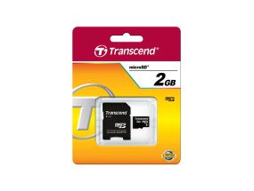 TRANSCEND Micro SD Card 2GB with adapter