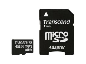 TRANSCEND 4GB micro SDHC Card Class 10