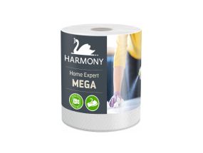 Бумага хозяйственная, 2-слойная, HARMONY Home Expert Mega, белая