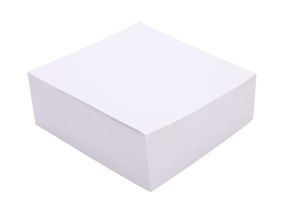 Notepad 90x90mm, white unglued pages in a cardboard holder
