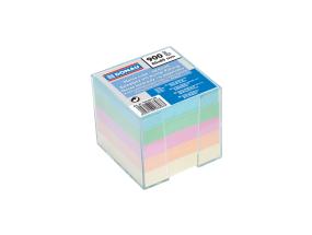 Märkmekuup DONAU 85x85mm plasttopsis liimita pastelne 750 lehte