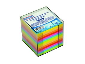 Notecube, 90x90x85 mm, with holder, DONAU, colorued
