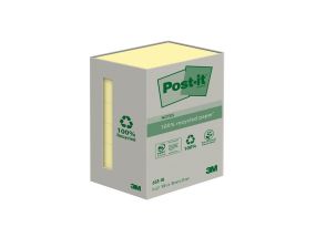 Note paper 38x51mm POST-IT Recycled 653RY yellow 6x100 sheets