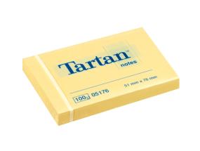 Märkmepaber 51x76mm TARTAN kollane 100 lehte