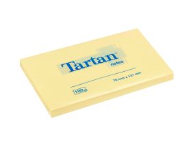 Note paper 76x127mm TARTAN yellow 100 sheets