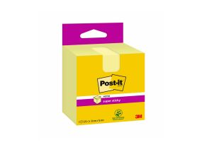 Post-it® Super Sticky Notes, Canary Yellow, 76 mm x 76 mm, 270 Sheets/Pad, 1 Pad/Pack, Cardboard Pack
