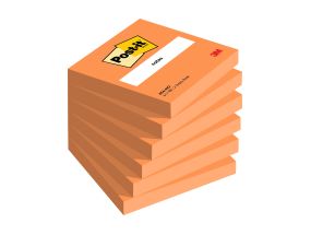 Note paper 76x76mm POST-IT Super Sticky 654 neon orange 100 sheets