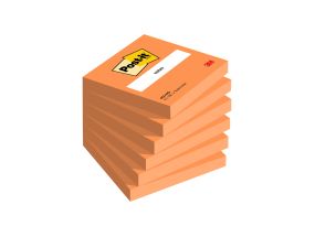 Бумага для заметок 76x76мм POST-IT 654 неоновый оранжевый 100 листов
