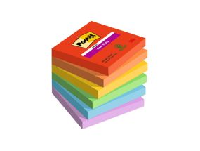 Märkmepaber 76x76mm POST-IT Super Sticky 654SS Playful 6x90 lehte