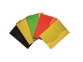 Notepad in spiral binding A7 SMLT square cardboard covers 50 sheets