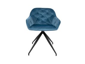 Chair BRIT blue, 55x53xH107cm, metal, polyester fabric