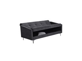Sofa bed LOGAN grey, 199x86xH90cm, wood, metal, polyester fabric