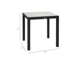 Laud WICKER 73x73xH71cm, must