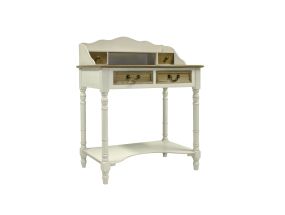 Dressing table SAMIRA 80x48xH101cm, antique white/natural