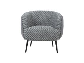 Armchair ACCENT grey, 77x80xH74cm, polyester fabric, wood, plywood, metal