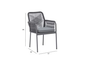Chair HELA 57x60xH89cm, grey