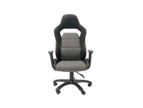 Computer chair/office chair COMFORT 69x68xH120-130cm, black/grey/white, polyester fabric, artificial leather, plastic