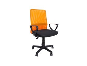 Computer chair/office chair BELINDA, 59x56xH86.5-98.5cm, black/orange, polyester fabric, plastic