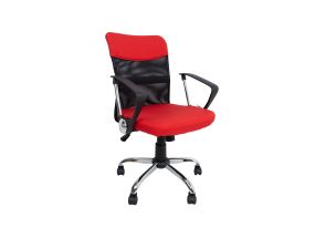 Computer chair/office chair DARIUS, 57x57xH93-103cm, red/black, polyester fabric, metal
