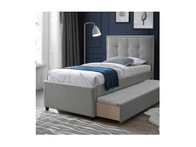 OSWALDO bed 90x200cm, without mattress, platinum grey