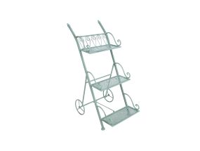 Shelf MINT 34x50xH81cm, antique green, forged metal