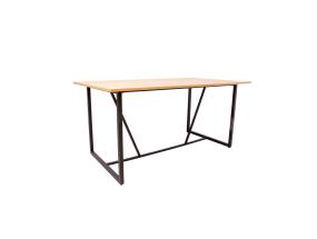 Söögilaud AMSTERDAM 160x90xH75cm, tamm/must