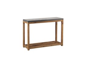 Shelf SANDSTONE 95.5x34.5xH75cm, gray fiber cement, wooden frame