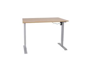 Töölaud ERGO 1-mootoriga 140x70xH71-121cm, hikkoripuu, melamiinplaat