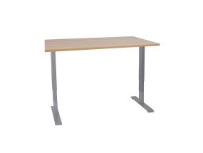 Adjustable table ERGO with 2 motors 140x70xH60-125cm, hickory wood