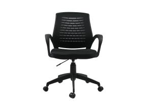 Töötool BRESCIA, 61,5x57xH91-102cm, must, polüesterkangas, plastik