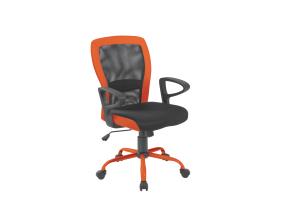 Töötool LENO, 60x57xH91-98,5cm, hall/oranž, polüesterkangas, teras