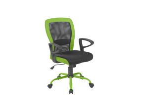 Töötool LENO, 60x57xH91-98,5cm, hall/roheline, polüesterkangas, teras