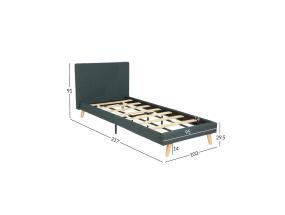 Voodi JUNO 90x200cm, madratsiga KUKKA DUO 11 ZONE, hall