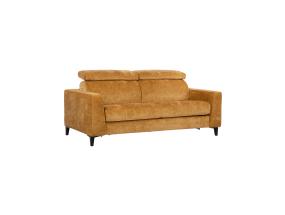 Diivanvoodi FRODE vedrumadratsiga 204x100xH90/108cm, kollane