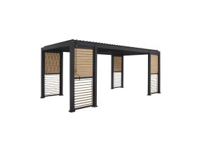 Varikatus MIRADOR-111 lamellseintega 3x6m, tumehall