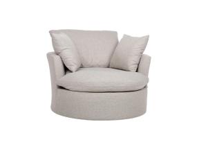 Tugitool FLUFFY pöörlev 110x105xH65/86cm, helehall