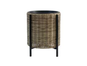 Lillepott WICKER alusega D39xH45cm, helepruun