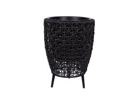 Lillepott WICKER 38x38xH54cm, must