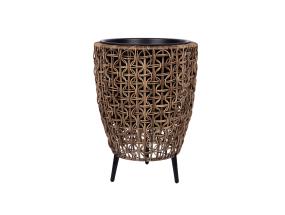Lillepott WICKER 38x38xH54cm, pruun