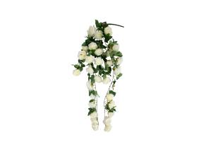 Kunstlill FLOWERLY rippuv oks H120cm, valge roos