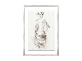 Maal raamiga, 50x70cm, naine salliga 2