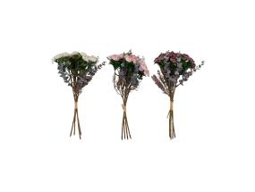 Kunstlill FLOWERLY H26cm 4tk roosid kimbus, mix