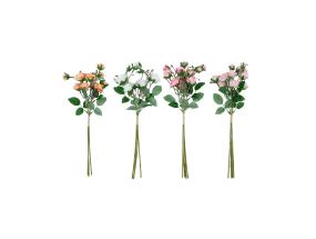 Kunstlill FLOWERLY 4tk põõsasroosid kimbus, mix