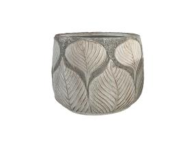 Lillepott SUNNY BASIL D42xH36.5cm, beež/kuldne