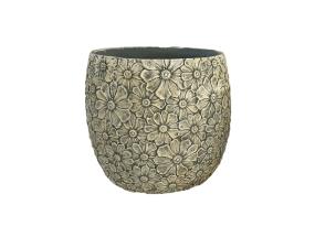 Lillepott SUNNY DAISY D44.5xH41cm, valge/hall