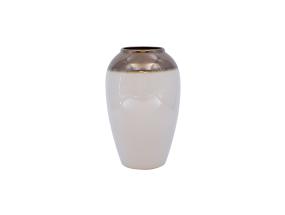 Vaas TITAN STONE D17xH27cm, valge/kuld