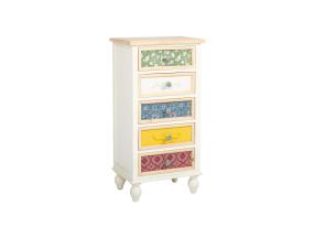 Kummut BIANCA 48x35xH97cm, antiikvalge