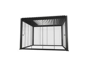 Varikatus MIRADOR-111 3x4m klaasist lükandseintega, tumehall