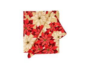 Laudlina CHRISTMAS NEW 136x220cm, jõulutähed, 50% polüester, 50% puuvill, kangas 575