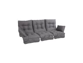 Kiigepadjad ROMA 108x56xH10cm, 3 tk, täidis fiiberkiud, tumehall, kangas 593, 100% polüester